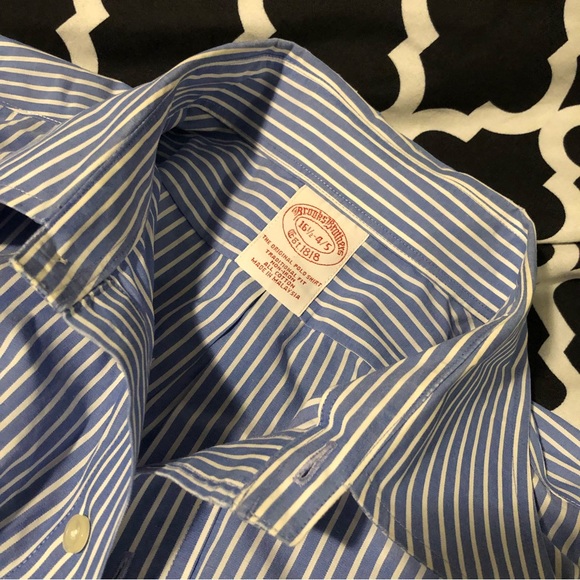Brooks Brothers Other - Brooks Brothers Shirt Size 16 1/2 - 4/5 Blue Striped Button Down Long Sleeve